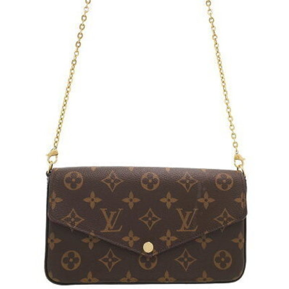 Louis Vuitton Monogram Pochette Felicie Chain Wallet Bag - Picture 1 of 8